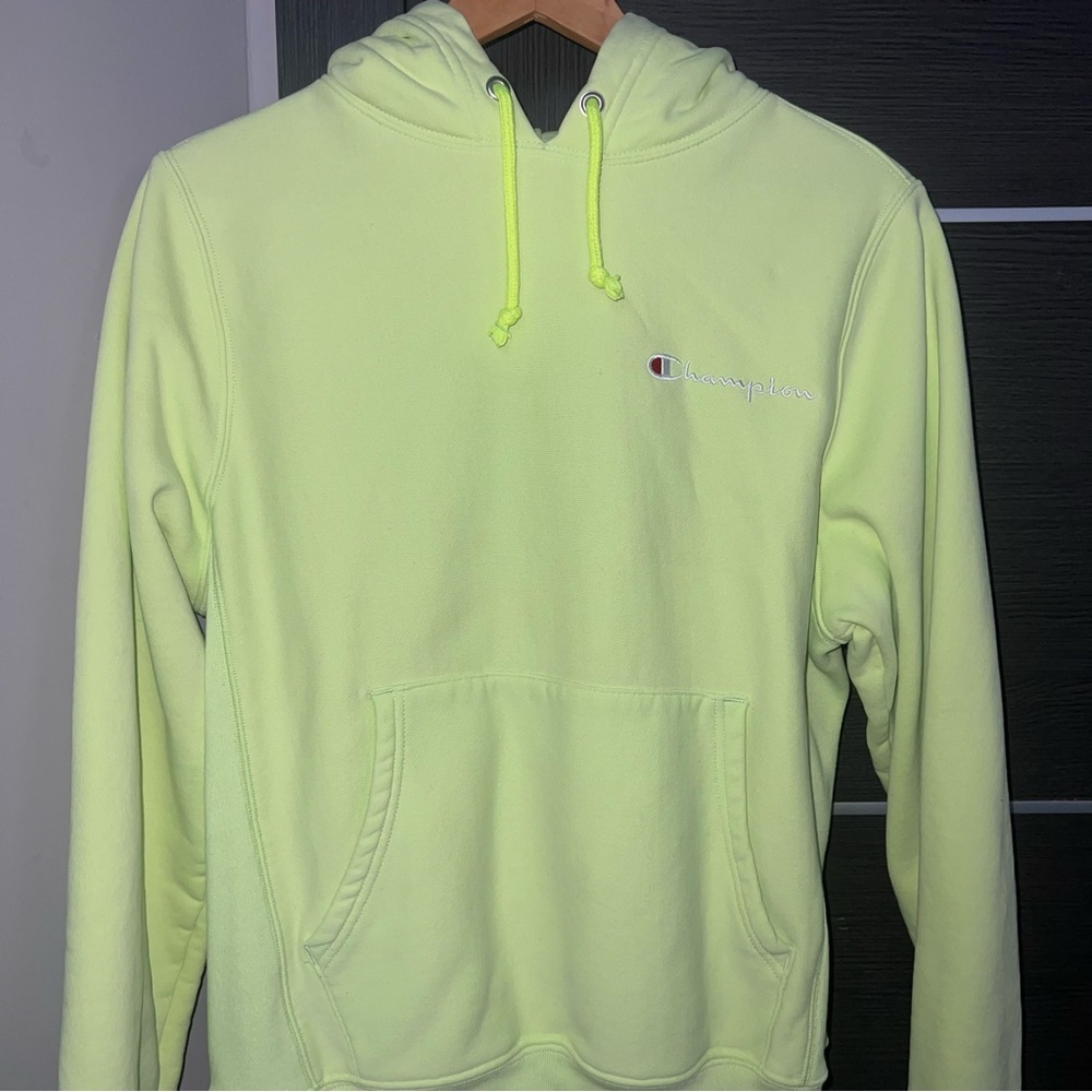 Lime Green Champion Hoodie